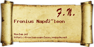 Fronius Napóleon névjegykártya